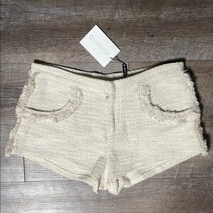 NWT Alexis Roseau shorts with fringe detail